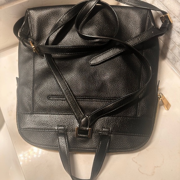 Michael Kors Black Textured Backpack with Gold Accents main image 5